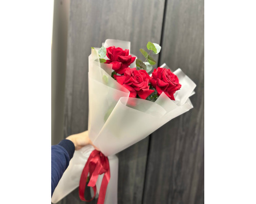 Французские розы 3 шт в матовом